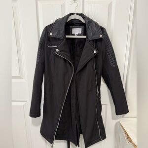 BCBGeneration Longline Black Moto Jacket